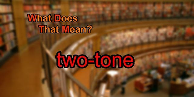2 tone là gì - Nghĩa của từ 2 tone