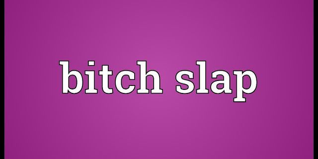 a bitch slap là gì - Nghĩa của từ a bitch slap