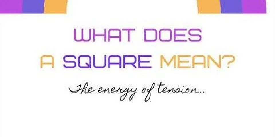 a square là gì - Nghĩa của từ a square