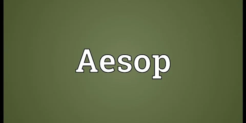 aesop là gì - Nghĩa của từ aesop