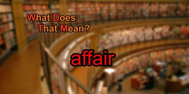 affair là gì - Nghĩa của từ affair