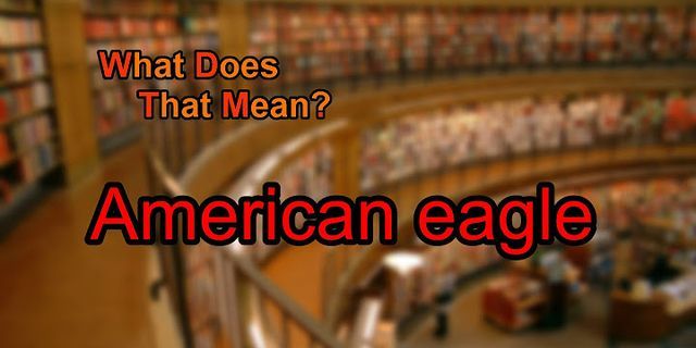 american eagle là gì - Nghĩa của từ american eagle