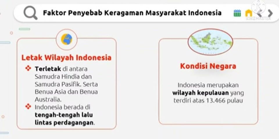 Apakah kondisi negara kepulauan menjadi faktor keberagaman di Indonesia?