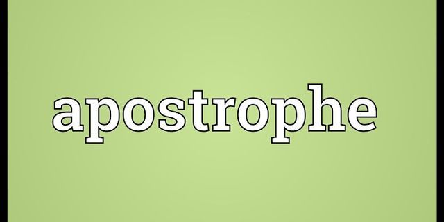 apostrophe s là gì - Nghĩa của từ apostrophe s