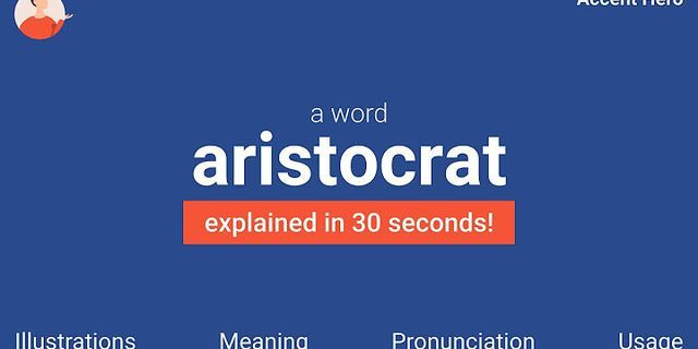 aristocrat là gì - Nghĩa của từ aristocrat