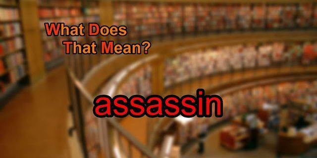 assassins là gì - Nghĩa của từ assassins