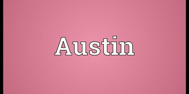 austins là gì - Nghĩa của từ austins