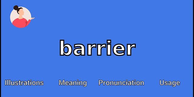 barrier là gì - Nghĩa của từ barrier