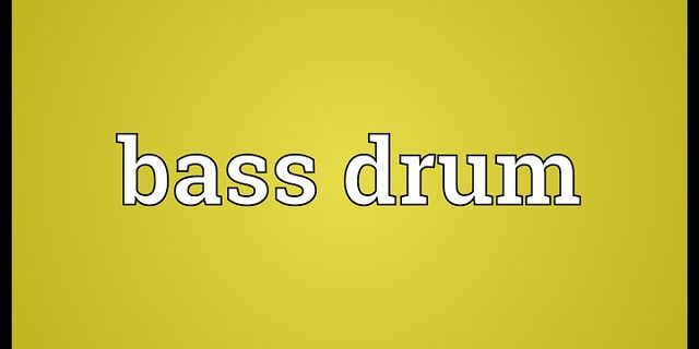 bass drum là gì - Nghĩa của từ bass drum