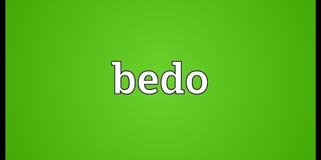bedo-ing là gì - Nghĩa của từ bedo-ing