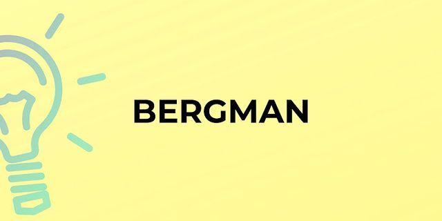 bergman là gì - Nghĩa của từ bergman