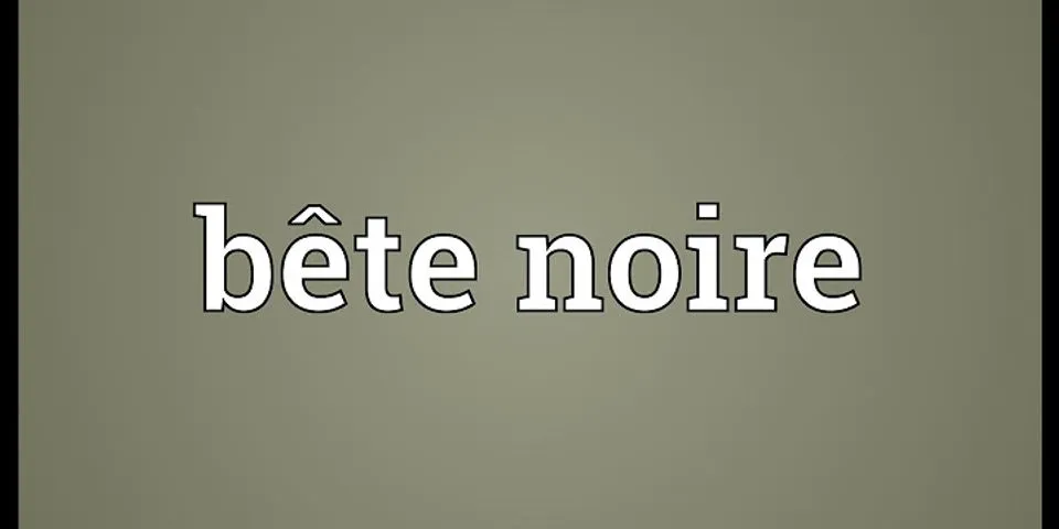 bete noire là gì - Nghĩa của từ bete noire