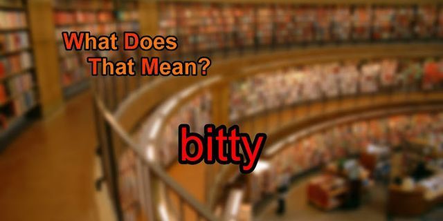 bitty là gì - Nghĩa của từ bitty