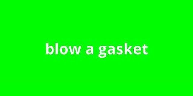 blowing a gasket là gì - Nghĩa của từ blowing a gasket
