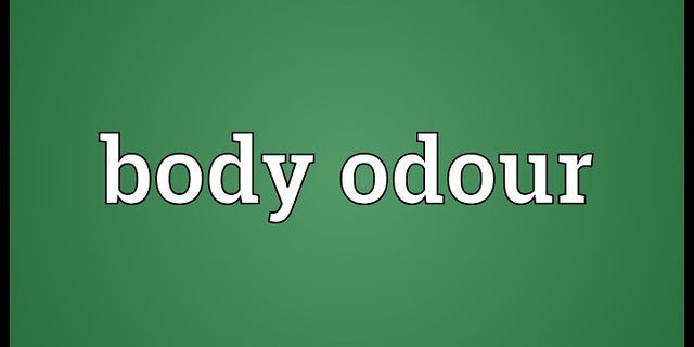 body odour là gì - Nghĩa của từ body odour