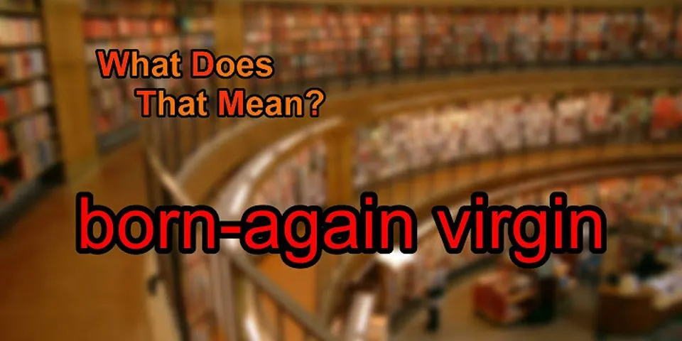 born again virgin là gì - Nghĩa của từ born again virgin