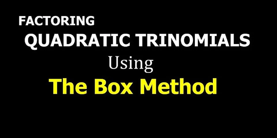 Box method factoring worksheet