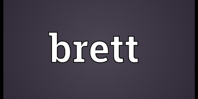 brett là gì - Nghĩa của từ brett