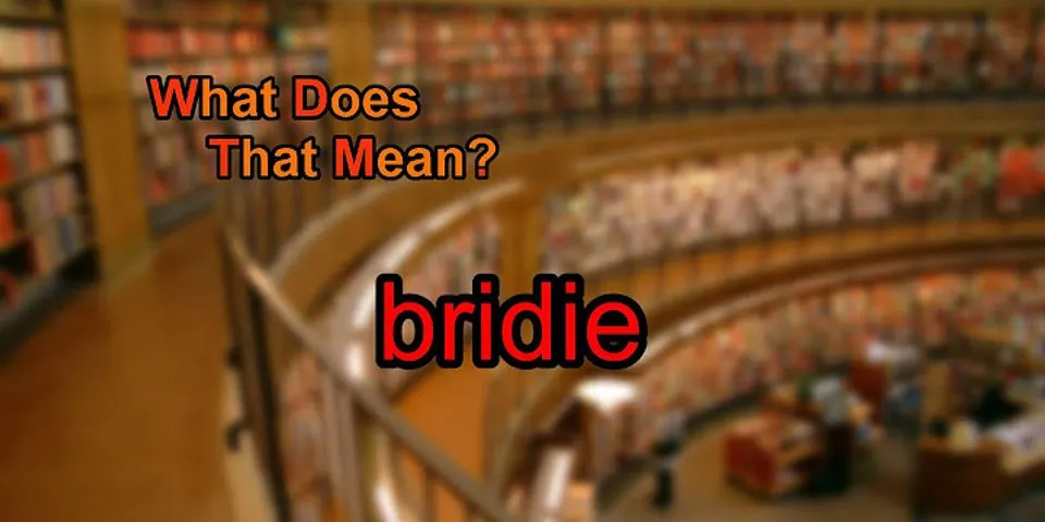 bridie là gì - Nghĩa của từ bridie