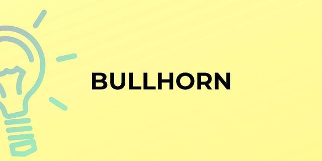 bullhorn là gì - Nghĩa của từ bullhorn