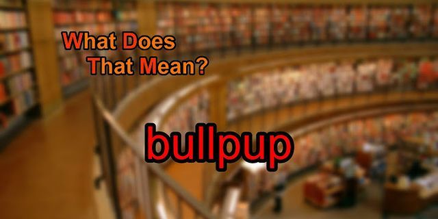 bullpup là gì - Nghĩa của từ bullpup
