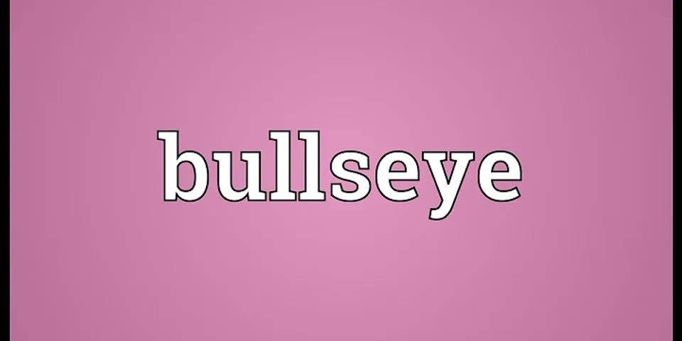 bulls eye là gì - Nghĩa của từ bulls eye