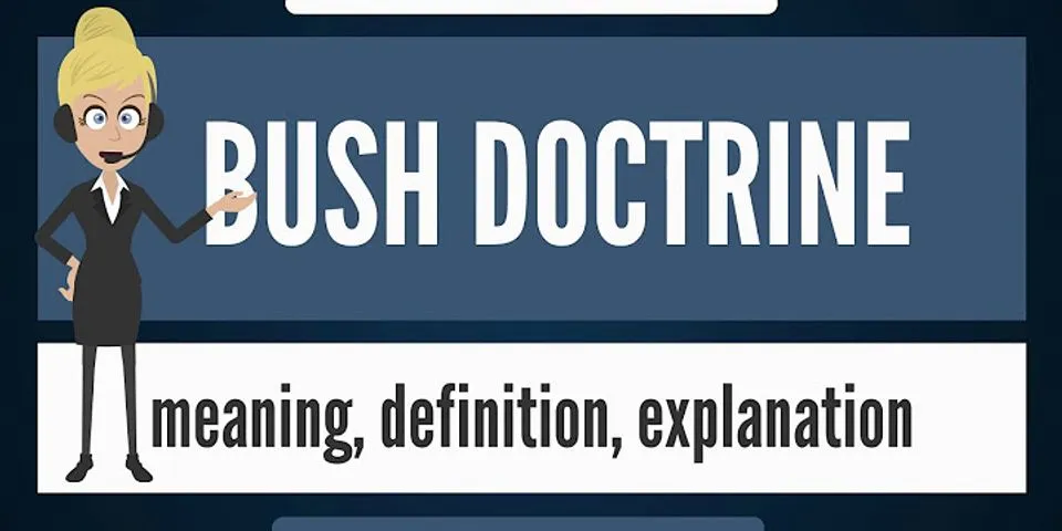bush doctrine là gì - Nghĩa của từ bush doctrine