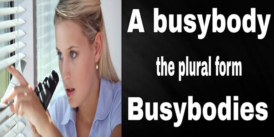 busy body là gì - Nghĩa của từ busy body