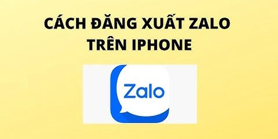 Cách đăng xuất Zalo trên iPad
