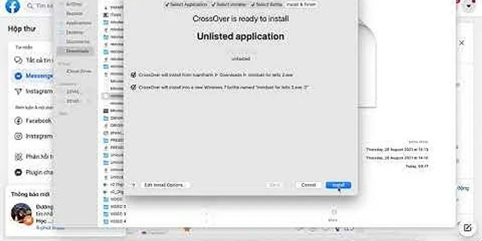 Cách mở file .exe trên Macbook