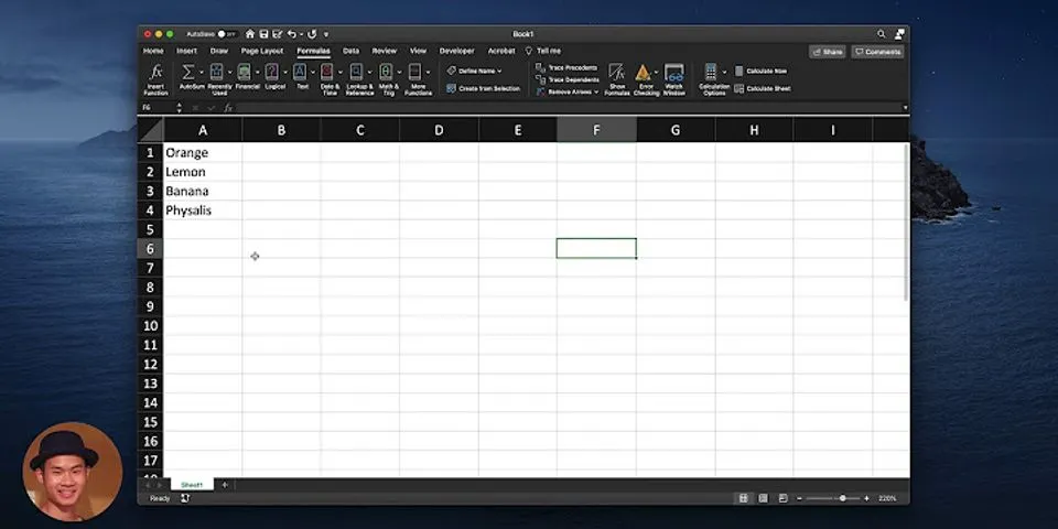 Cách sử dụng Excel trên Macbook Air