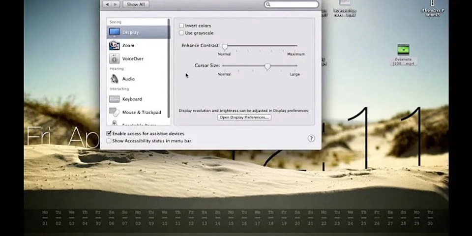 Cách thay đổi con trỏ chuột trên Macbook