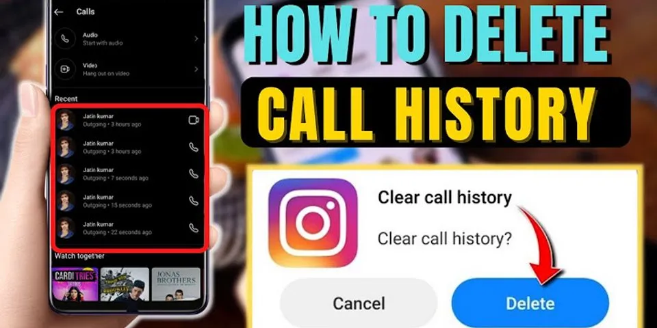 Can we delete Instagram call history?