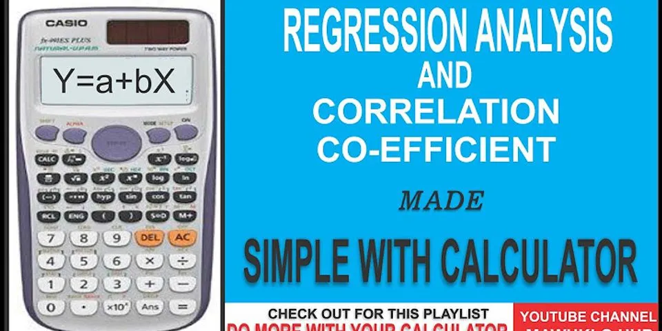 Can You Calculate A Correlation Coefficient With A Calculator?