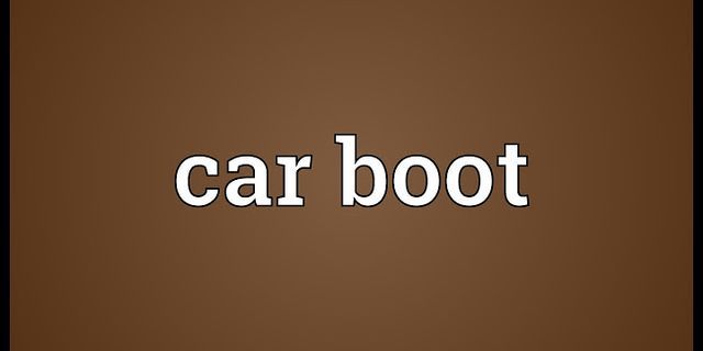 car boot là gì - Nghĩa của từ car boot