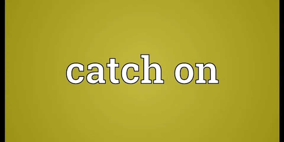 catch on là gì - Nghĩa của từ catch on