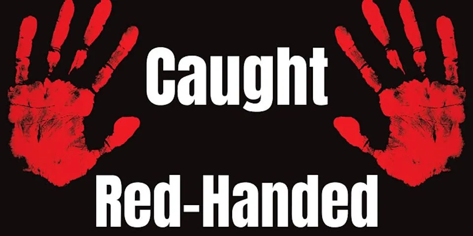 caught red handed là gì - Nghĩa của từ caught red handed