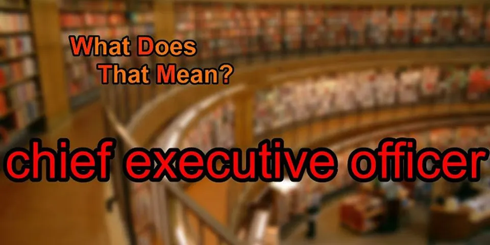 chief executive là gì - Nghĩa của từ chief executive