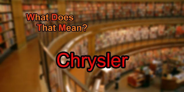 chrysler là gì - Nghĩa của từ chrysler
