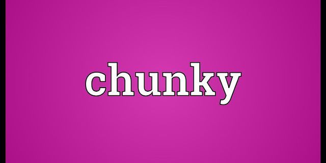 chunky là gì - Nghĩa của từ chunky
