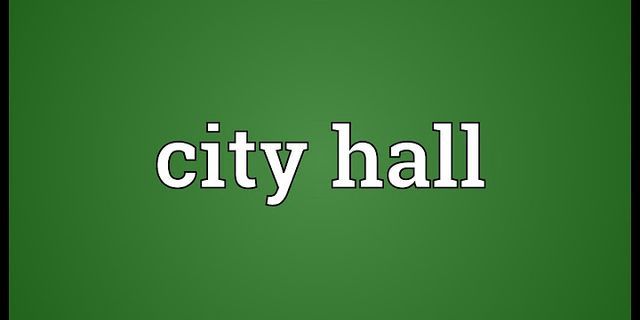 city halls là gì - Nghĩa của từ city halls