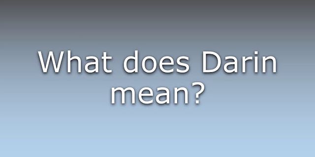 darin là gì - Nghĩa của từ darin