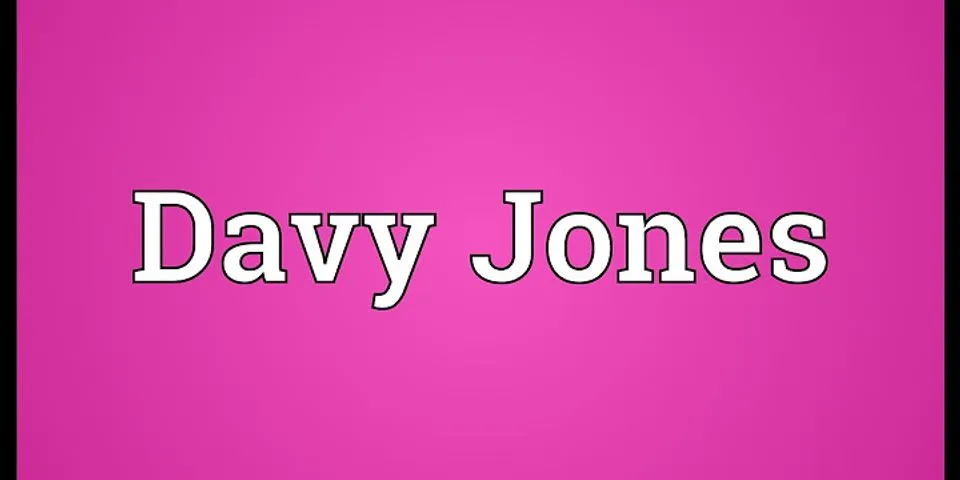 davy jones là gì - Nghĩa của từ davy jones
