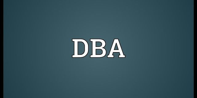 dba là gì - Nghĩa của từ dba