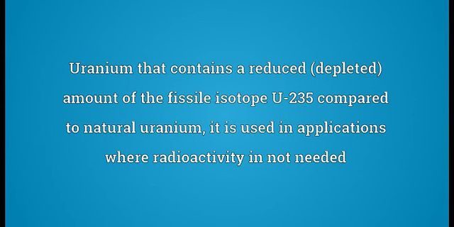 depleted uranium là gì - Nghĩa của từ depleted uranium