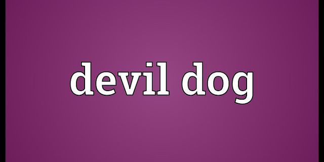 devil dog là gì - Nghĩa của từ devil dog