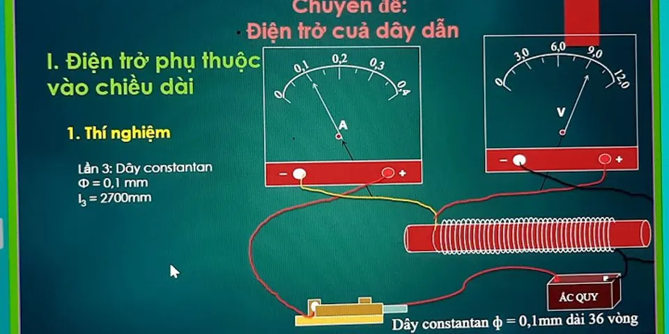 Điện trở của dây dẫn là một đại lượng như thế nào