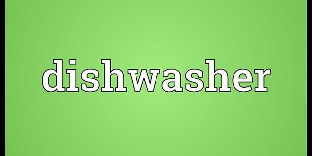 dishwasher là gì - Nghĩa của từ dishwasher