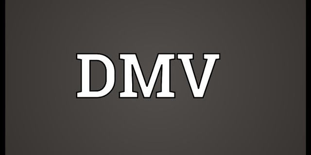 dmv là gì - Nghĩa của từ dmv