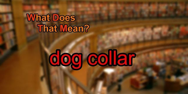 dog collar là gì - Nghĩa của từ dog collar